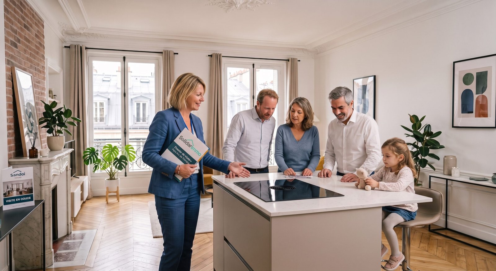 Visite d'un appartement par un agent Solidarimmo